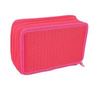 BTOSEP Trousse à crayons en tissu Oxford à 72 emplacements avec fermeture éclair durable pour artistes et étudiants, organiseur portable pour pinceaux aquarelle, Rouge rose., Décontracté