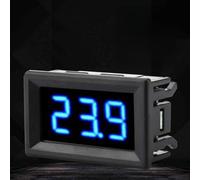 BTOSEP Voltmètre numérique 1,4 cm - Affichage LED étanche - Pour mesurer la tension CC dans les voitures, motos et véhicules électriques (couleur du rétroéclairage de la police : )