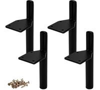 Btowin Lot de 4 Pieds de Meubles en métal de 12,7 cm, Modernes fuselés à Monter sur Le côté, pour Armoire, Commode, Meuble TV, Table Basse, 13 cm (BN : 1207181-01-13/g08)
