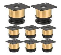 Btowin VCF Lot de 8 pieds de meubles ronds et réglables en acier inoxydable de 10 cm pour table, armoire, cuisine, meuble TV