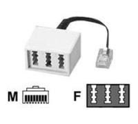 BTR - Adaptateur téléphone - RJ-45 (M) pour TAE-NFN (F) - 10 cm