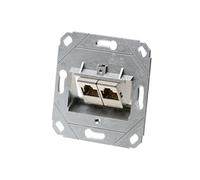 Prise réseau encastré insert CAT 6a 2 ports Metz Connect 1309121200-E