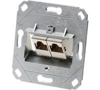 Prise réseau encastré insert CAT 6a 2 ports Metz Connect 1309121200-E