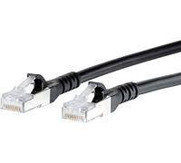 Metz Connect 130845A000-E RJ45 Câble réseau, câble patch CAT 6a S/FTP 10.00 m noir avec cliquet d