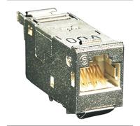 BTR NETCOM E-DAT modul Cat.6A RJ-45 8(8) Argent - Connecteur unique, Dimensions 41.95x14.7x19.1mm, Réf. 130910-I