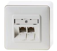 Metz Connect Prise réseau montage apparent CAT 6a 2 ports 130B11D20002-E blanc pur