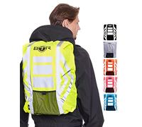 BTR Protection pour Sac à Dos Argent - Haute visibilité et étanche avec Bandes 3M réfléchissantes et Bandes imprimées Ultra réfléchissantes. Argent. Medium