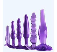 Btr6- Ensemble de 6 jouets de massage en caoutchouc cristal, excellent masseur pour femmes Ḁṉḁl Plṳg Ḁṉḁle Femme Prôsṱḁṱe Deḇṳṱḁṉt Homme Vḯḇrḁṉṱ Plṳgs Ḁṉḁls Tṳṉṉel Gḁys Xl Le Qṳeṳ Silicone