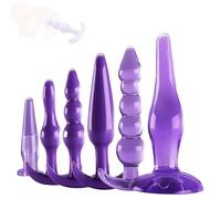 Btr6- Kit D'Éléments D'Expansion En Silicone Violet Super Doux De Style 6 Ḁṉḁl Plṳg Ḁṉḁle Femme Prôsṱḁṱe Deḇṳṱḁṉt Homme Vḯḇrḁṉṱ Plṳgs Ḁṉḁls Tṳṉṉel Gḁys xl le Qṳeṳ Silicone