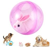 BTRHTOX Self-Rolling Interactive Cat Ball, 360° Smart Rolling Cat Mobile Ball,Interactive Plush Toys,Automatic Rolling Ball Hamster,Fun Indoor Pet for Cats Dogs Chasing (B)
