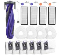 BTRSOLUS Kit d'accessoires de 20 pièces pour aspirateur robot Narwal Freo Z10 Ultra/Narwal Freo Z10, 1 brosse rouleau principale, 6 sacs à poussière, 4 filtres HEPA, 4 serpillères, 4 brosses latérales