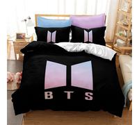 Bts Bedding Parure De Lit En Microfibre Avec Fermeture ¿¿Clair Et Taie D'oreiller Motif Bts Jimin X Cm (, X Cm)