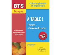 BTS Français. Culture générale et expression. À table ! Formes et enjeux du repas: Examen 2025