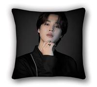 bts merchandise BTS Bangtan Boys Jimin V Suga Jungkook Taie d'oreiller carrée décorative double face en lin 45 x 45 cm