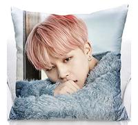 BTS Merchandising BTS Oreiller BTS Kpop Jimin V Suga Jung Kook Photos Coussin doux rembourré pour canapé Décoration d'intérieur Agréable pour AR 45 cm x 45 cm