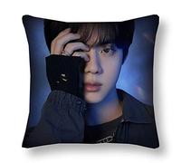 BTS Merchandising Coussin carré BTS Bangtan Boys Suga Jin Jimin Jung Kook JHope RapMonster V Décoration d'intérieur 45 x 45 cm