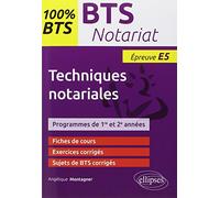 BTS notariat épreuve E5 : Techniques notariales