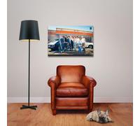 BTS - Poster - Gas Station + 2 St Posterleiste Holz 92 cm noir