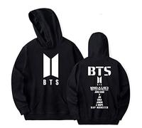 BTS Sweat à capuche hiver chaud pour femmes et hommes, tendance Kpop, Noir , XS