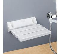 BTSAE Siege de Douche Mural Rabattable, Convient pour Baignoire, Peu encombrant, Tabouret de Douche Pliable Mural, Chaise De Douche Antidérapante pour Handicapé Personnes âgées - Supporte 130kg