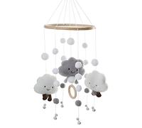 BTSEURY Mobile bébé pour lit bébé, Nuage à Suspendre Carillon à Vent Mobile Chambre d'enfant Chambre d'enfant Carillon à Vent Mobile Nuage pour lit bébé