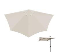 Btstil Demi parasol de rechange de 2,7 m, 5 baleines de rechange, demi-rond en tissu de rechange pour appartement, porche, maison de ville, beige
