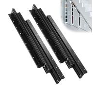 Btstil Lot de 2 rails de tiroir, support au sol, 3 plis, extension complète, pour charges lourdes, glissières cachées, pour escaliers, capacité de charge 120 kg, 1 paire de vis (400 à 900 mm)