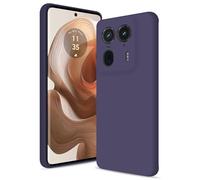Btstring Coque pour Motorola Moto Edge 50 Ultra Case, Silicone Étui Souple avec Protection de Caméra, Cover Mince Antichoc avec Microfibre Douce Anti-Rayures, Violet foncé
