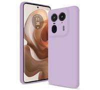 Btstring Coque pour Motorola Moto Edge 50 Ultra Case, Silicone Étui Souple avec Protection de Caméra, Cover Mince Antichoc avec Microfibre Douce Anti-Rayures, Violet