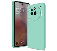 Btstring Coque pour Nothing Phone 3A Pro Case, Silicone Étui Souple avec Protection de Caméra, Cover Mince Antichoc avec Microfibre Douce Anti-Rayures, Vert Menthe