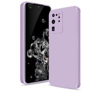 Btstring Coque pour Samsung Galaxy S20 Ultra Case, Silicone Étui Souple avec Protection de Caméra, Cover Mince Antichoc avec Microfibre Douce Anti-Rayures, Violet