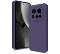 Btstring Coque pour Xiaomi 15 Ultra Case, Silicone Étui Souple avec Protection de Caméra, Cover Mince Antichoc avec Microfibre Douce Anti-Rayures, Violet foncé