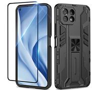 Btstring Coque pour Xiaomi Mi 11 Lite 5G NE /5G /4G avec Verre Trempé, Outdoor Antichoc de Qualité Militaire Coque avec Béquille Anti Rayure, Compatible Support de Voiture Magnétique