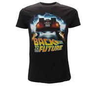 BTTF T-Shirt Noir « Retour vers Le Futur » Delorean Outatime Original Original Back to The Future (XXL Extra Large)