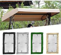 BTURYT Toit de Balancelle 2 3 Places Toile de Rechange pour Balancelle pour Balancelle Extérieur Anti-UV,Preuve de Pluie PoussièRe Auvent pour Housse de Rechange 213 * 122 * 18/23cm