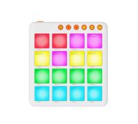 Btuty Contrôleur MIDI sans Fil BT, Pad RGB Dynamique à 16 Touches, Scène de Performance de Production Musicale Portable Rechargeable (Blanche) (Blanche)