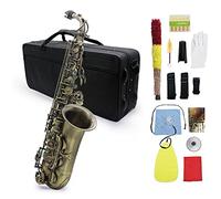 Btuty en Mi Bémol Saxophone Alto Qualité Finition Antique de Haute Courbée pour Saxophone Alto, Ormeau, Clé Sculptée Avec étui, Gants, Chiffon de Nettoyage, Sangles, Brosse