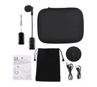 Btuty Récepteur de microphone sans fil 2,4 G avec ventouse amovible, haut-parleurs accordéon, amplificateur de voix, réduction du bruit en direct, portée de 40 m (avec 1 microphone)