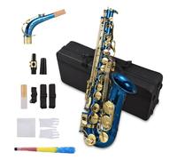 Btuty Saxophone en laiton gravé Eb E-Flat Altsaxophone Coquillage Abalone Touches Instrument à vent avec étui, gants, chiffon de nettoyage, sangle et brosse