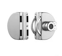 BTV Serrure de porte en verre et empreinte digitale pour portes de 10 mm à 12 mm d'épaisseur avec clé mécanique de secours et capacité de 100 empreintes digitales (double vantaille)