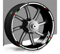 BTWSRX Jante Autocollant Decal Autocollants De Jante De Moto pour Benelli TRK 502 TRK502 Trk502 Autocollants De Roue Réfléchissants Roue Stickers Ensemble Complet