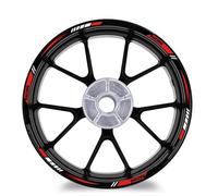 BTWSRX Jante Autocollant Decal Autocollants De Roue De Moto pour Forza 125 250 300 350 750 MF13 14″15″17″ Autocollants Réfléchissants pour Jantes Roue Stickers Ensemble Complet(Rouge)