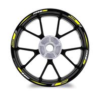 BTWSRX Jante Autocollant Decal Autocollants De Roue De Moto pour Forza 125 250 300 350 750 MF13 14″15″17″ Autocollants Réfléchissants pour Jantes Roue Stickers Ensemble Complet(Jaune)