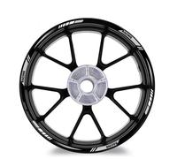 BTWSRX Jante Autocollant Decal Autocollants De Roue De Moto pour Forza 125 250 300 350 750 MF13 14″15″17″ Autocollants Réfléchissants pour Jantes Roue Stickers Ensemble Complet(Blanc)