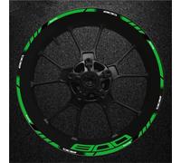 BTWSRX Jante Autocollant Decal Autocollants De Roue De Moto pour Kawasaki Z800 Z800 17 Pouces Jantes Autocollant Roue Décoration Réfléchissante Décalcomanies Roue Stickers Ensemble Complet(Couleur1)