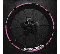 BTWSRX Jante Autocollant Decal Autocollants De Roue De Moto pour Kawasaki Z800 Z800 17 Pouces Jantes Autocollant Roue Décoration Réfléchissante Décalcomanies Roue Stickers Ensemble Complet(Couleur23)