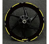 BTWSRX Jante Autocollant Decal Autocollants De Roue De Moto pour Yamaha MT07 MT-07 MT 07 Autocollant De Roue Jante Autocollant Bande De Bande Roue Stickers Ensemble Complet(Couleur 10)
