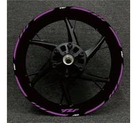 BTWSRX Jante Autocollant Decal Autocollants De Roue De Moto pour Yamaha MT07 MT-07 MT 07 Autocollant De Roue Jante Autocollant Bande De Bande Roue Stickers Ensemble Complet(Couleur 6)