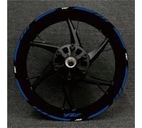 BTWSRX Jante Autocollant Decal Autocollants De Roue De Moto pour Yamaha MT07 MT-07 MT 07 Autocollant De Roue Jante Autocollant Bande De Bande Roue Stickers Ensemble Complet(Couleur1)