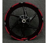 BTWSRX Jante Autocollant Decal Autocollants De Roue De Moto pour Yamaha MT07 MT-07 MT 07 Autocollant De Roue Jante Autocollant Bande De Bande Roue Stickers Ensemble Complet(Couleur 3)